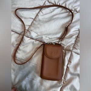 Brown Crossbody Phone Bag